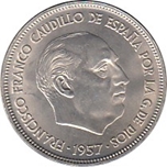 1957*65 ESPAÑA 25 PESETAS