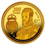 2009 FELIPE II 200 EUROS ORO