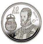 2009 FELIPE II 10 EUROS PLATA