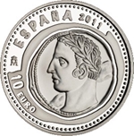 2011 JOYAS NUM.  10 EUROS SHEKEL HISPANO-CARTAGINES