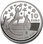 2012 X Aniv. EURO 10 EUROS PLATA
