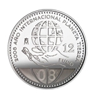 2008 ESPAÑA 12 EUROS PLANETA TIERRA