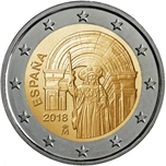 2018 ESPAÑA 2 EUROS SANTIAGO DE COMPOSTELA