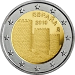 2019 ESPAÑA 2 EUROS MURALLA AVILA