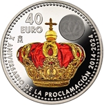2024 ESPAÑA 40 EUROS X Aniv. PROCLAMACIÓN FELIPE VI
