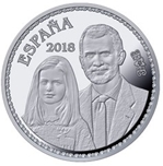 2018 50 Aniv. S.M EL REY 10 EUROS REY Y PRINCESA
