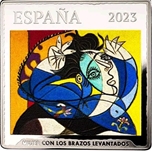 2023 PICASSO 50 EUROS MUJER CON BRAZOS LEVANTADOS