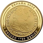 2025 JOYAS NUMISMATICAS 50 EUROS- 1 ESCUDO 1780 CARLOS III