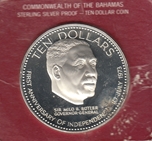 1974 BAHAMAS 10 DOLARES INDEPENDENCIA