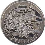 1982 SUIZA 5 Fr. GOTTHARDUS PROOF