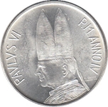 1966 VATICANO 500 LIRAS PAPA PABLO VI