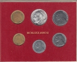 1980 VATICANO SET 6p. FDC