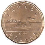 1987 CANADA 1$ Cu ANADE Lote 13 piezas