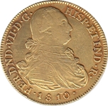 1810 FERNANDO VII 8 ESCUDOS POPAYAN JF