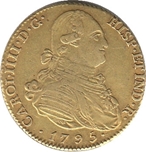 1795 CARLOS IV 4 ESCUDOS MADRID MF