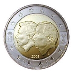 2005 BELGICA 2 EUROS ALBERTO II y EL DUQUE HENRI