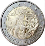 2005 ITALIA 2 EUROS CONSTITUCION EUROPEA