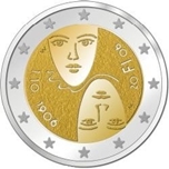 2006 FINLANDIA 2 EUROS SUFRAGIO UNIVERSA