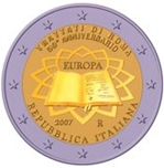 2007 ITALIA 2 EUROS TRATADO ROMA