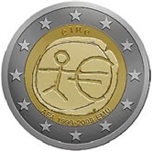 2009 IRLANDA 2 EUROS 10º Aniv.EMU