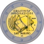 2009 SAN MARINO 2 EUROS CREATIVIDAD/INNOVACION