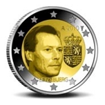 2010 LUXEMBURGO 2 EUROS GRAN DUQUE y ESCUDO DE ARMAS