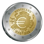 2012 HOLANDA 2 EUROS X Aniv. CIRCULACION EURO