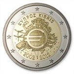 2012 CHIPRE 2 EUROS X Aniv. Entrada EURO