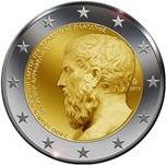 2013 GRECIA 2 EUROS ACADEMIA PLATONICA