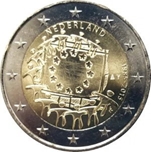 2015 HOLANDA 2 EUROS BANDERA EUROPEA