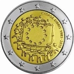 2015 CHIPRE 2 EUROS BANDERA EUROPEA