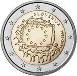 2015 ESLOVENIA 2 EUROS BANDERA EUROPEA