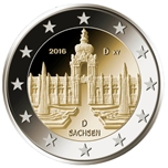 2016 ALEMANIA 2 EUROS SAJONIA - DRESDE