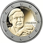 2018 ALEMANIA 2 EUROS HELMUT SCHIMIDT
