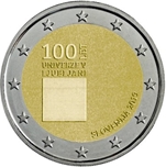 2019 ESLOVENIA 2 EUROS UNIVERSIDAD LJUBLJANA