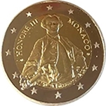 2020 MONACO 2 EUROS PRINCIPE HONORE III