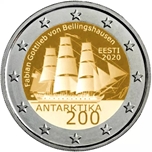 2020 ESTONIA 2 EUROS 200 Aniv. ANTARTIDA