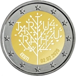 2020 ESTONIA 2 EUROS TRATADO PAZ TARTU