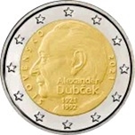 2021 ESLOVAQUIA 2 EUROS ALEXANDER DUBCEK