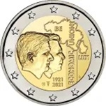 2021 BELGICA 2 EUROS UNION ECONOMICA BELGA-LUXEMBURGO