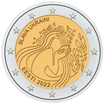 2022 ESTONIA 2 EUROS APOYO UCRANIA
