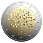 2022 LETONIA 2 EUROS BANCO DE LETONIA