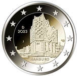 2023 ALEMANIA 2 EUROS HAMBURGO - FILARMONICA ELBA