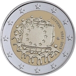 2015 LITUANIA 2 EUROS BANDERA EUROPEA