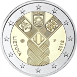 2018 LITUANIA 2 EUROS ESTADOS BALTICOS
