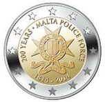 2014 MALTA 2 EUROS FUERZA POLICIAL