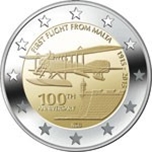 2015 MALTA 2 EUROS PRIMER VUELO