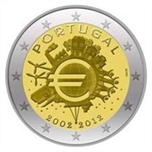 2012 PORTUGAL 2 EUROS X Ani. EURO