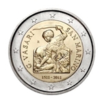 2011 SAN MARINO 2 EUROS GIORGIO  VASARI