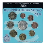 2004 SAN MARINO SET OFICIAL EUROS FDC